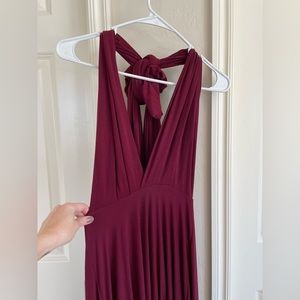 Lulu's Tricks of the Trade Bridesmaid dress- Burgundy